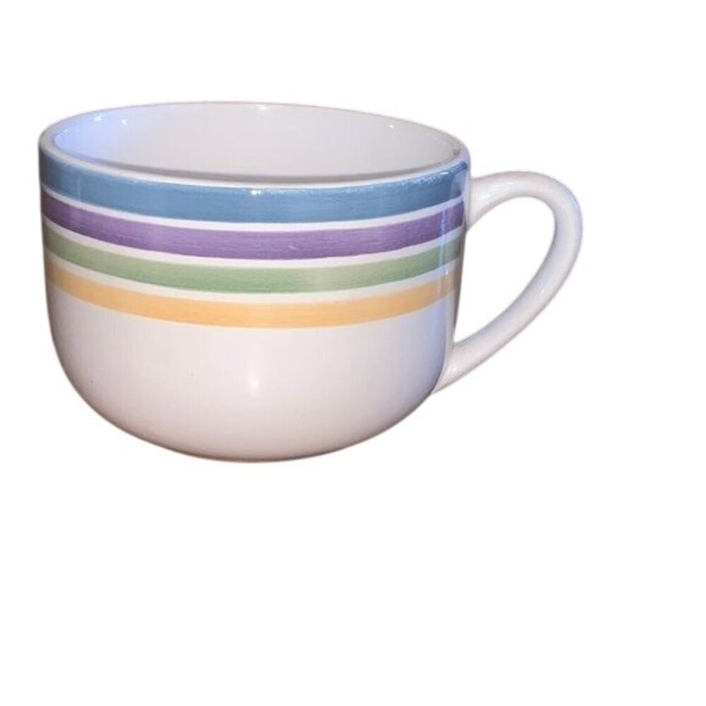 Gibson Everyday Dishwasher & Microwave Safe Striped Mug